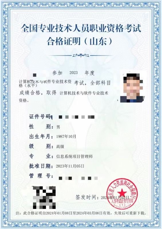 山东2023年下半年软考电子证书