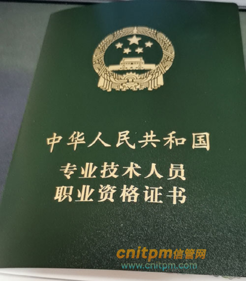 2020年度系统集成项目管理师证书样本