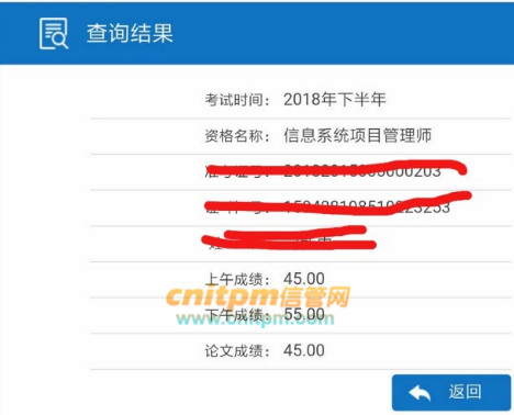 信息系统项目管理师成绩