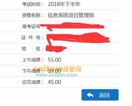 信息系统项目管理师成绩
